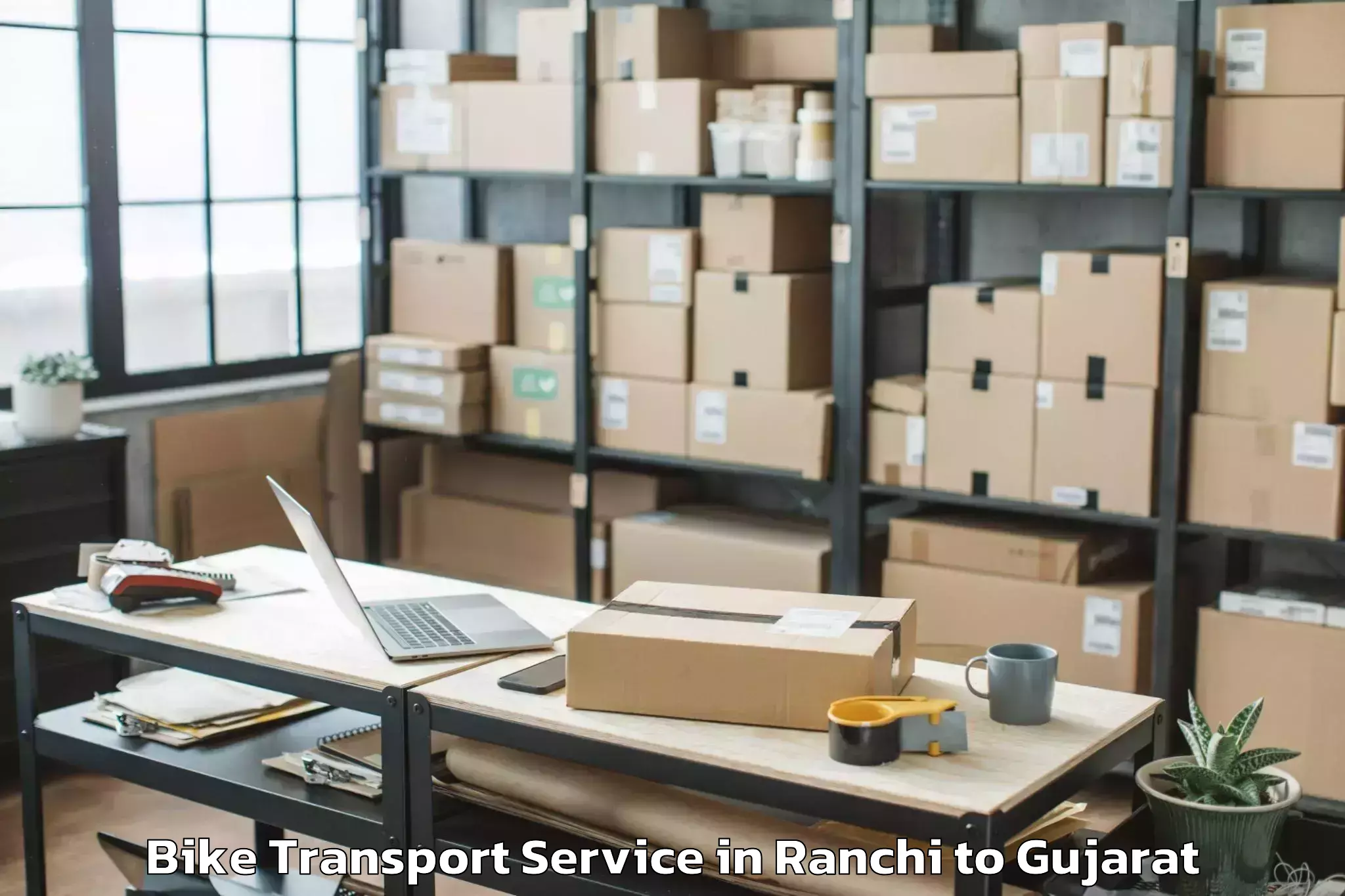 Hassle-Free Ranchi to Sankalchand Patel University V Bike Transport